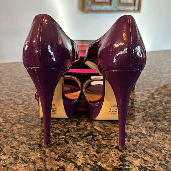Michael Antonio purple patent leather open toe heel NIB 9 - Picture 5 of 10